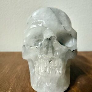 Tourmalinated Quartz Skull Decor